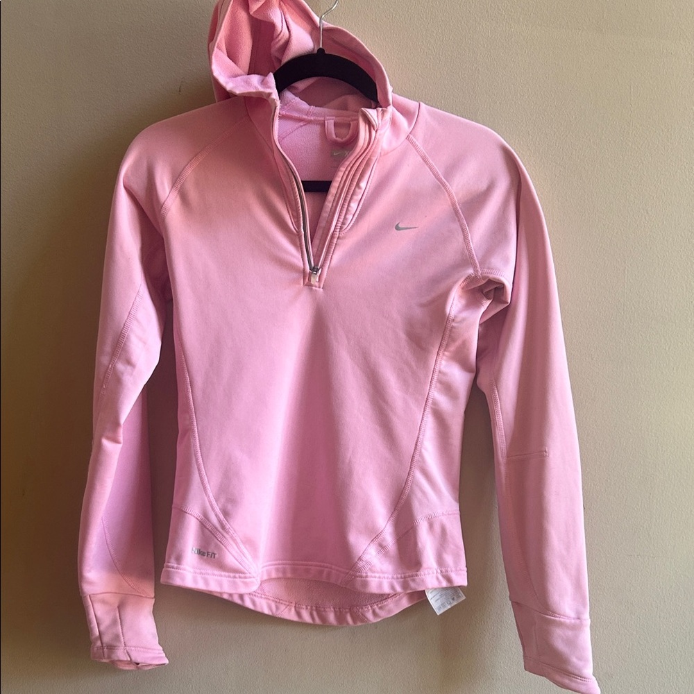 Nike Women's Soft Pink Quarter-Zip Sweatshirt